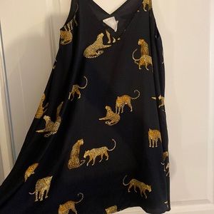 Cheetah Black Dress